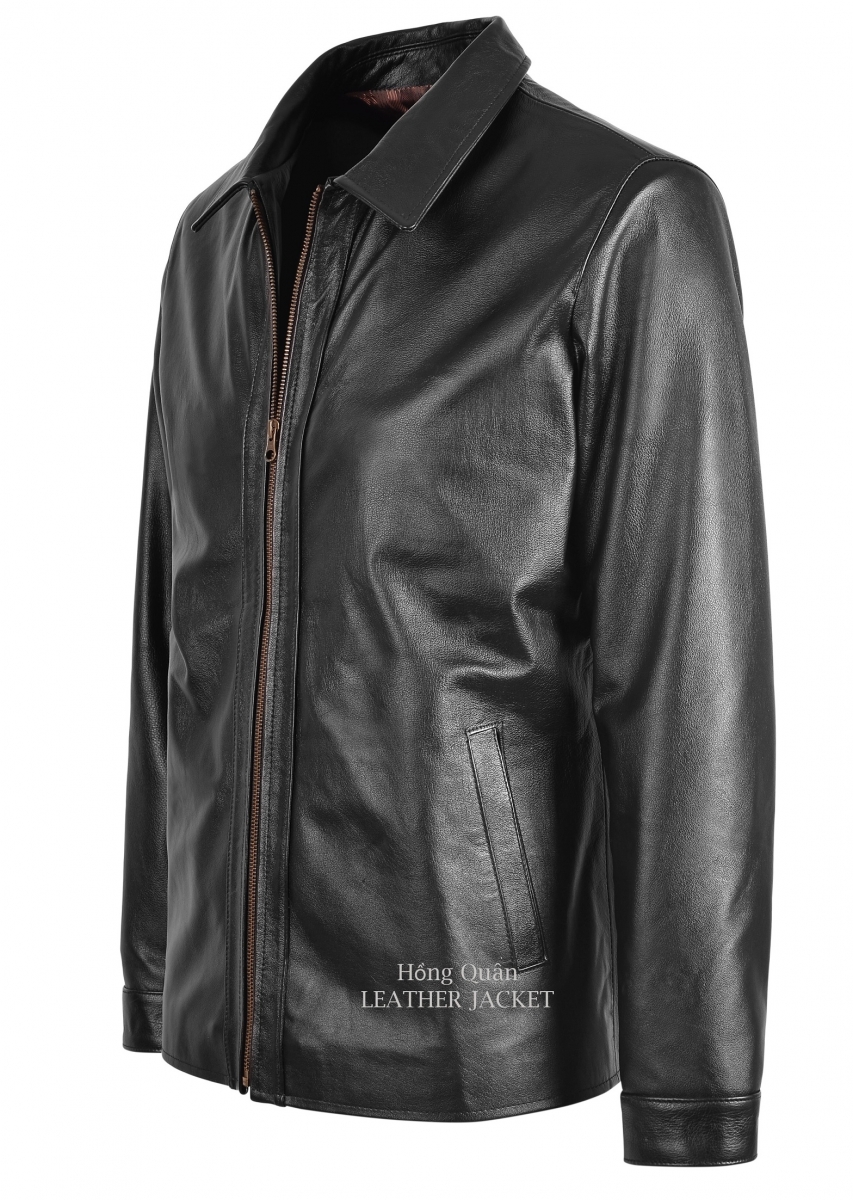 Áo da bò dáng cổ điển