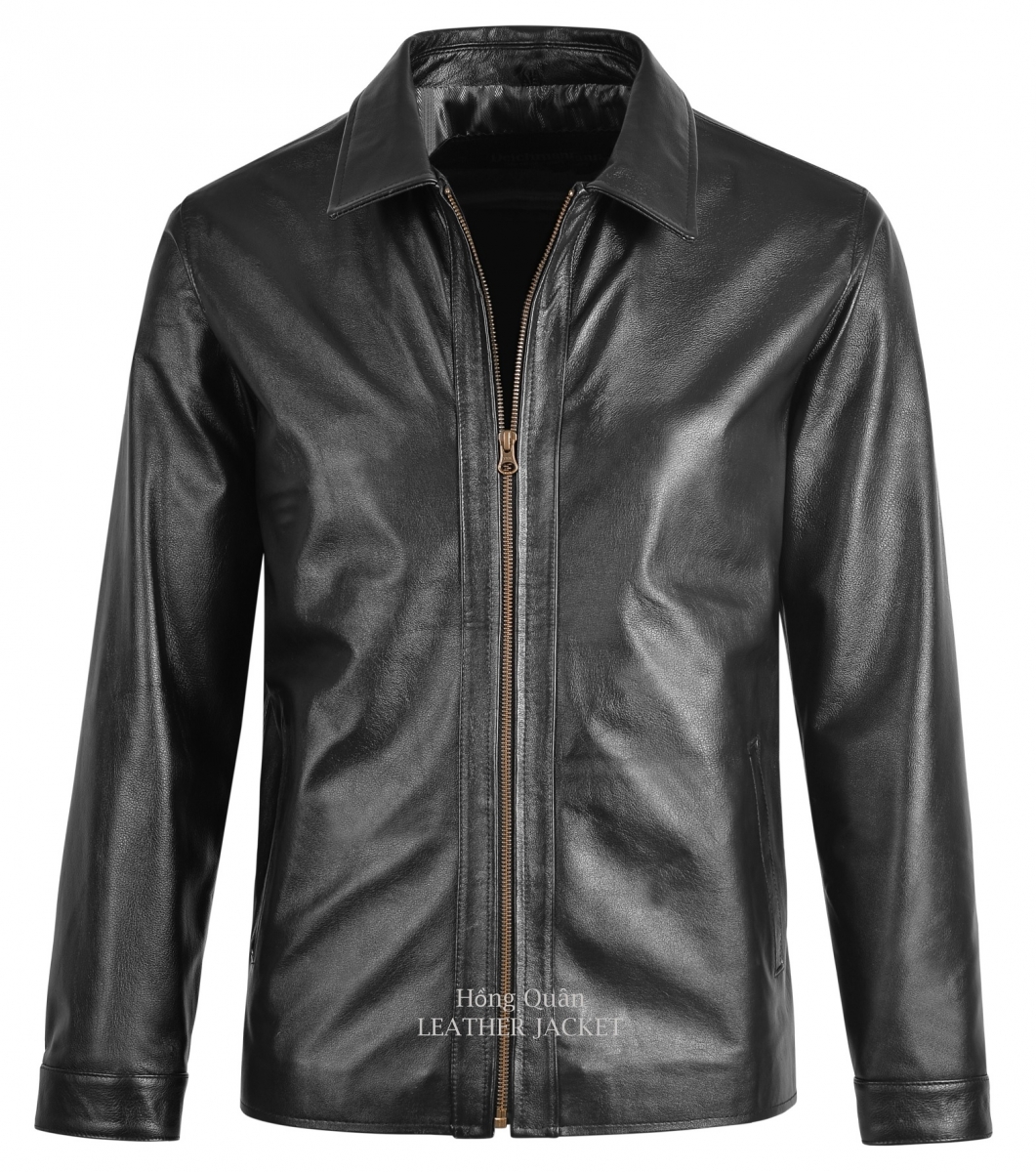 Áo da bò dáng cổ điển