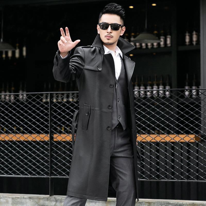 áo choàng da thật