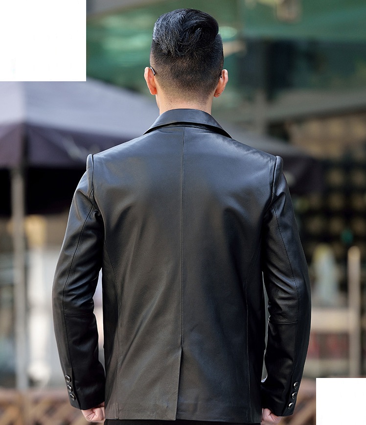 áo vest da thật nam