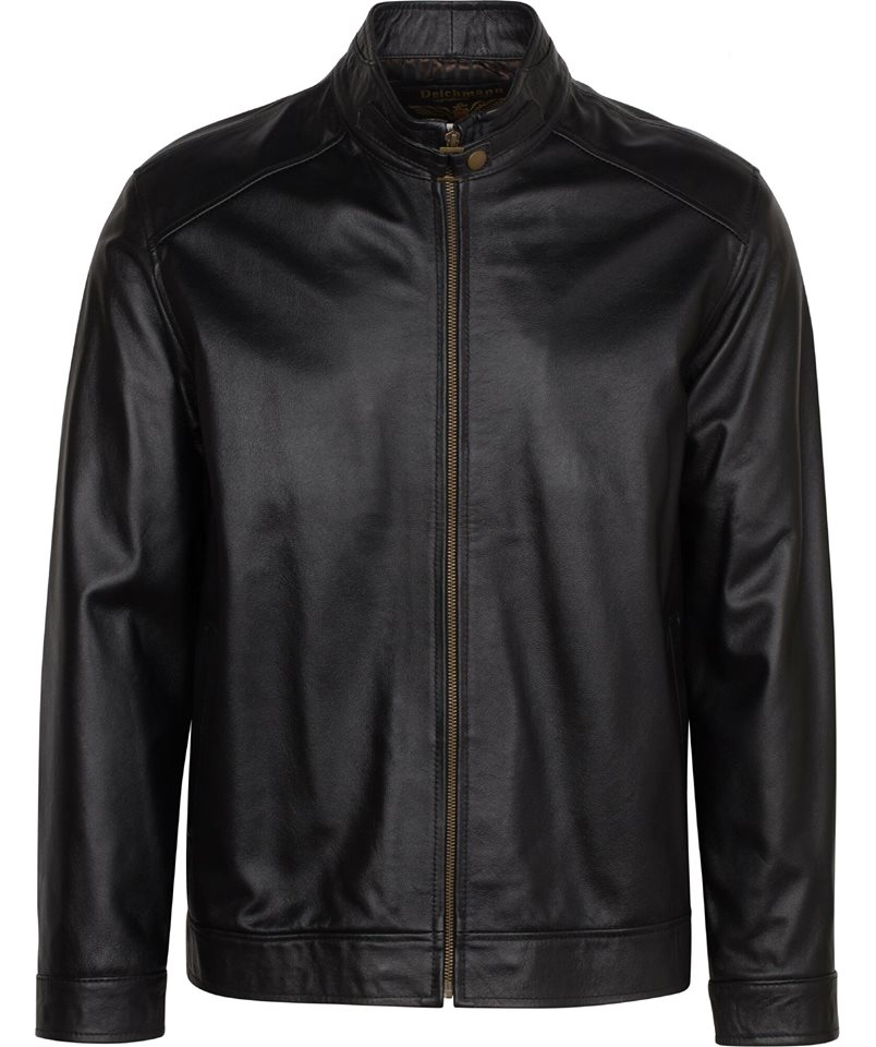 ÁO DA BÒ MÃ 103 MÀU ĐEN DÁNG TRƠN