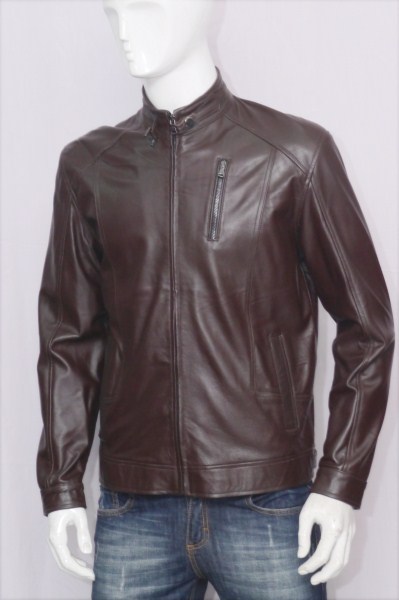 ÁO DA CỪU NAM CỔ TRÒN BODY MÀU NÂU TÂY 217