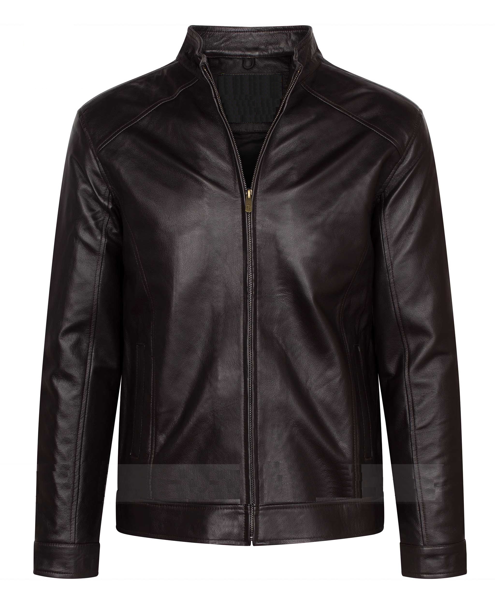 ÁO DA DÊ XỊN CỔ TRƠN MÀU NÂU DÁNG BU DÔNG 311