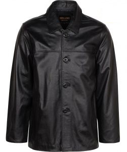 ÁO KHOÁC DA BÒ 106 DA BÒ MÀU ĐEN