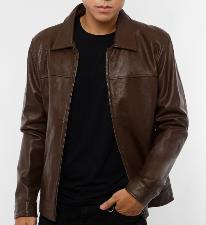 ÁO KHOÁC DA DÀNH CHO NAM DA DÊ THẬT CAO CẤP MÀU NÂU (304)