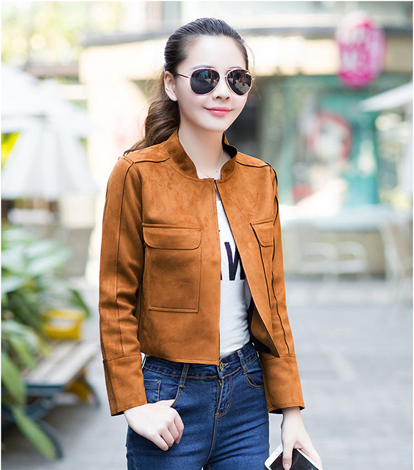 Những mẫu áo khoác nữ da lộn trẻ trung năng động cho phái đẹp